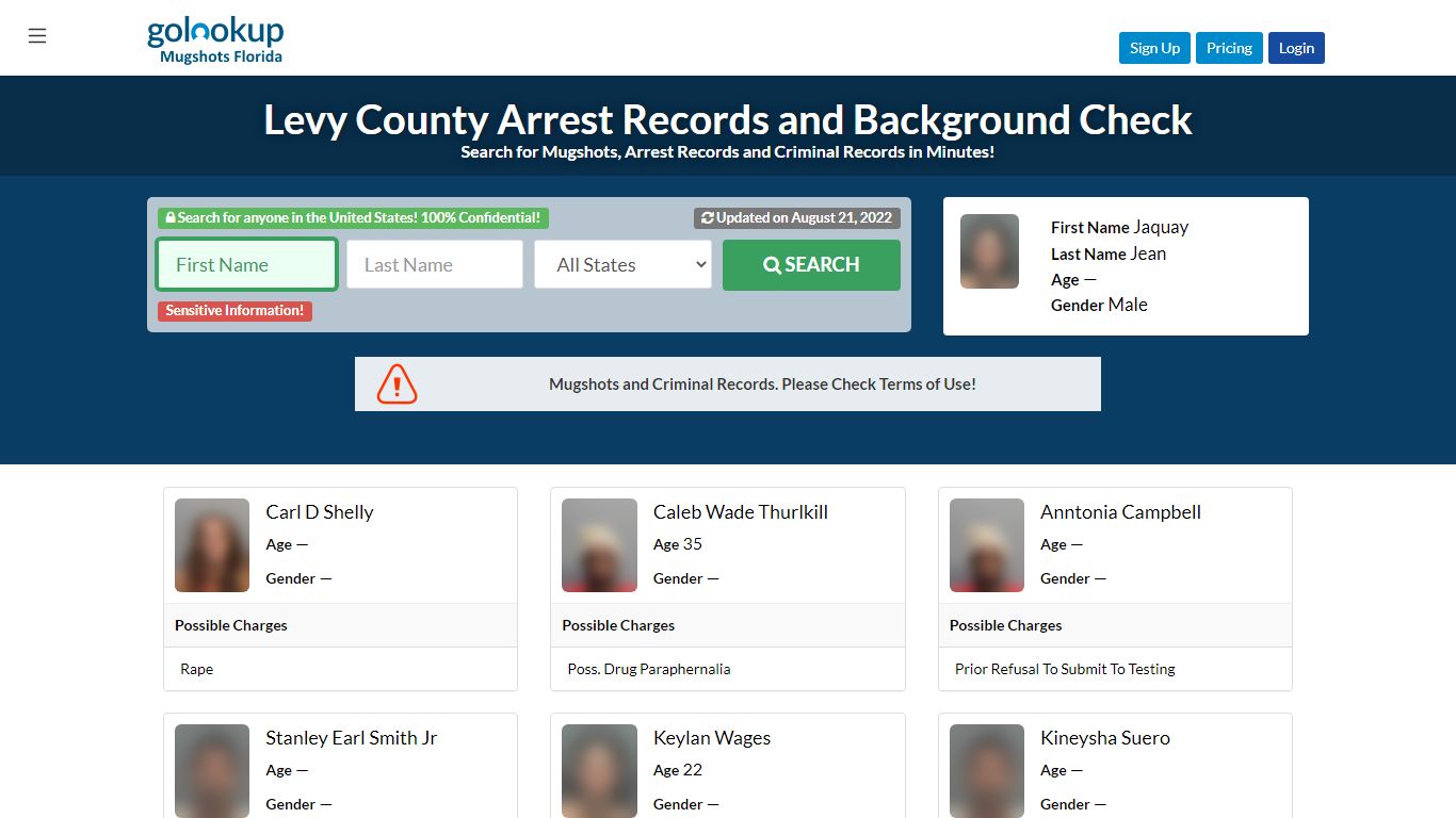 Levy County Mugshots, Levy County Arrest Records - GoLookUp